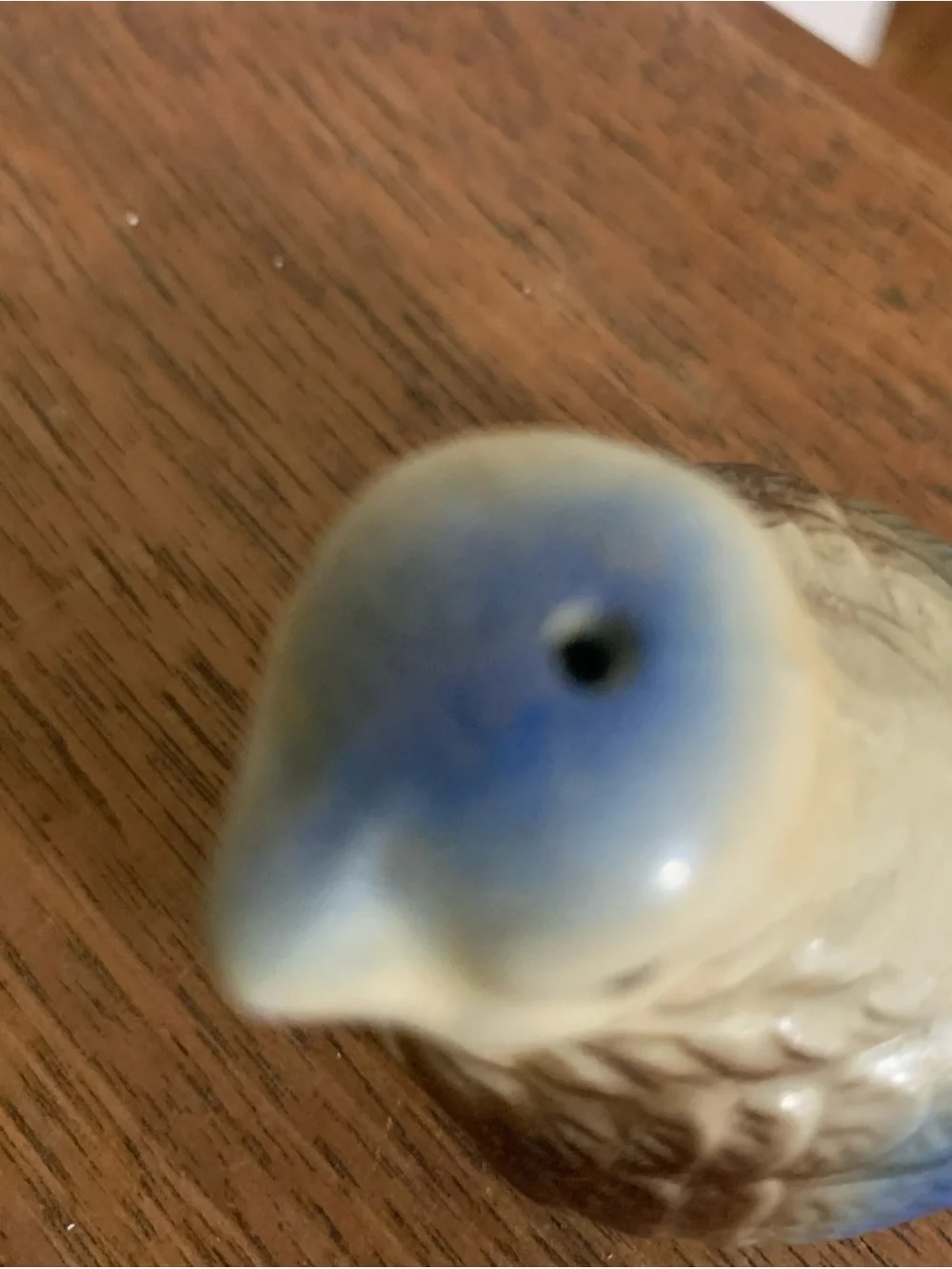 Ceramic Bird Whistle in Blue and Brown